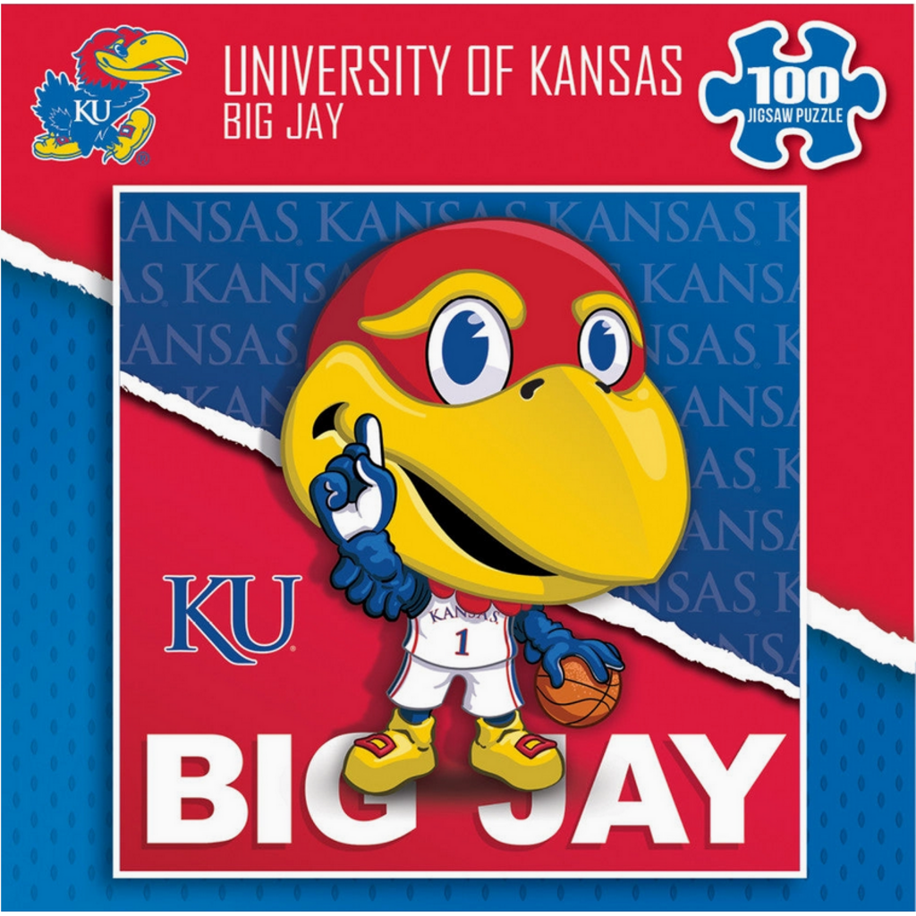 MASTER PIECES MASCOT 100 PC PUZZLE  KU JAYHAWK