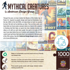 MASTER PIECES VINTAGE POSTERS: MYTHICAL CREATURES 1000 PC PUZZLE