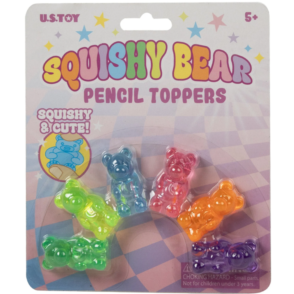 US TOY SQUISHY BEAR PENCIL TOPPERS