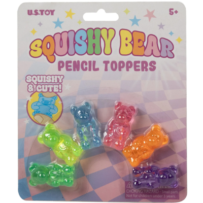 US TOY SQUISHY BEAR PENCIL TOPPERS