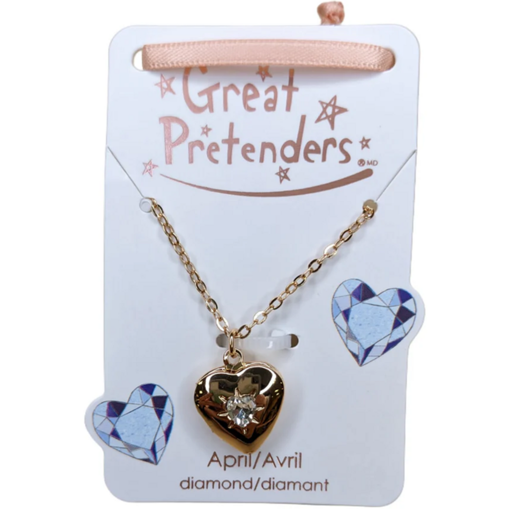 GREAT PRETENDERS BIRTHSTONE HEART LOCKET