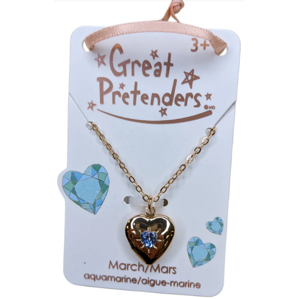 GREAT PRETENDERS BIRTHSTONE HEART LOCKET
