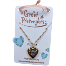 GREAT PRETENDERS BIRTHSTONE HEART LOCKET