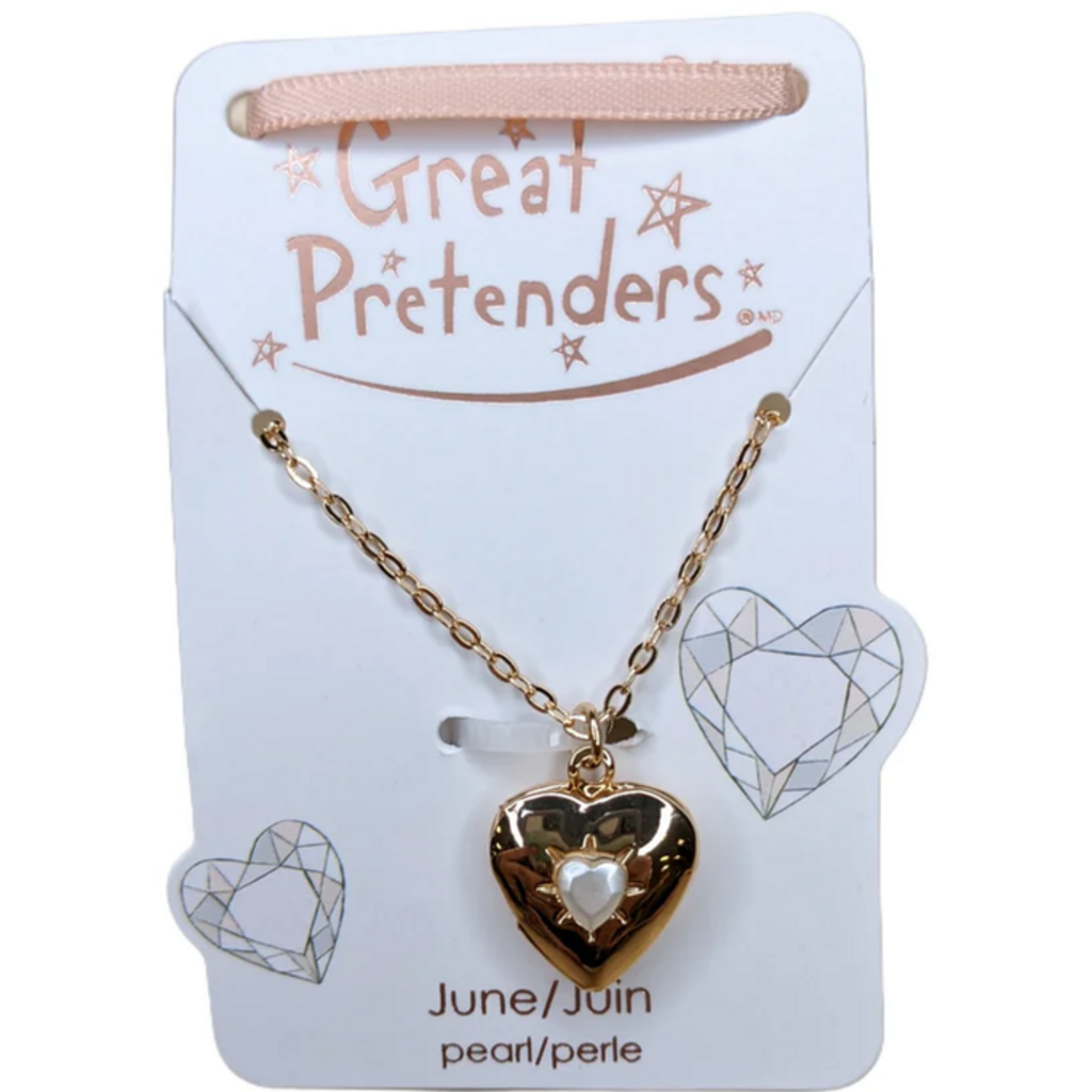 GREAT PRETENDERS BIRTHSTONE HEART LOCKET