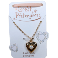 GREAT PRETENDERS BIRTHSTONE HEART LOCKET