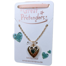 GREAT PRETENDERS BIRTHSTONE HEART LOCKET