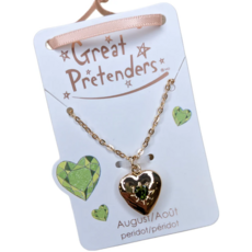 GREAT PRETENDERS BIRTHSTONE HEART LOCKET