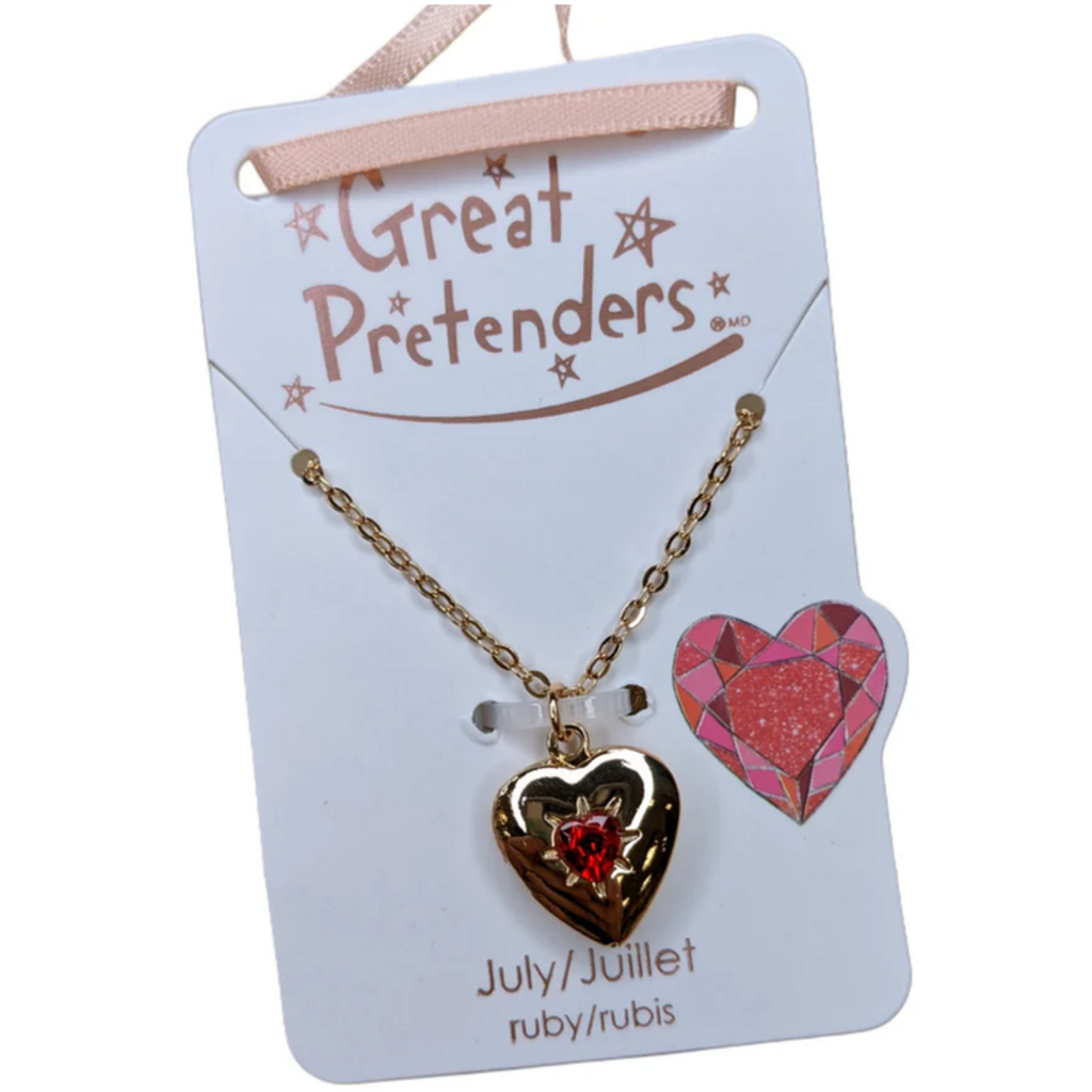 GREAT PRETENDERS BIRTHSTONE HEART LOCKET
