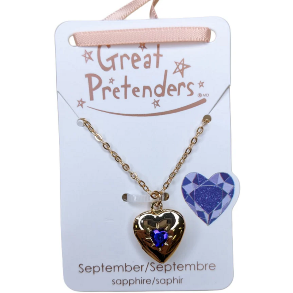 GREAT PRETENDERS BIRTHSTONE HEART LOCKET