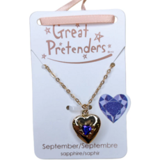 GREAT PRETENDERS BIRTHSTONE HEART LOCKET