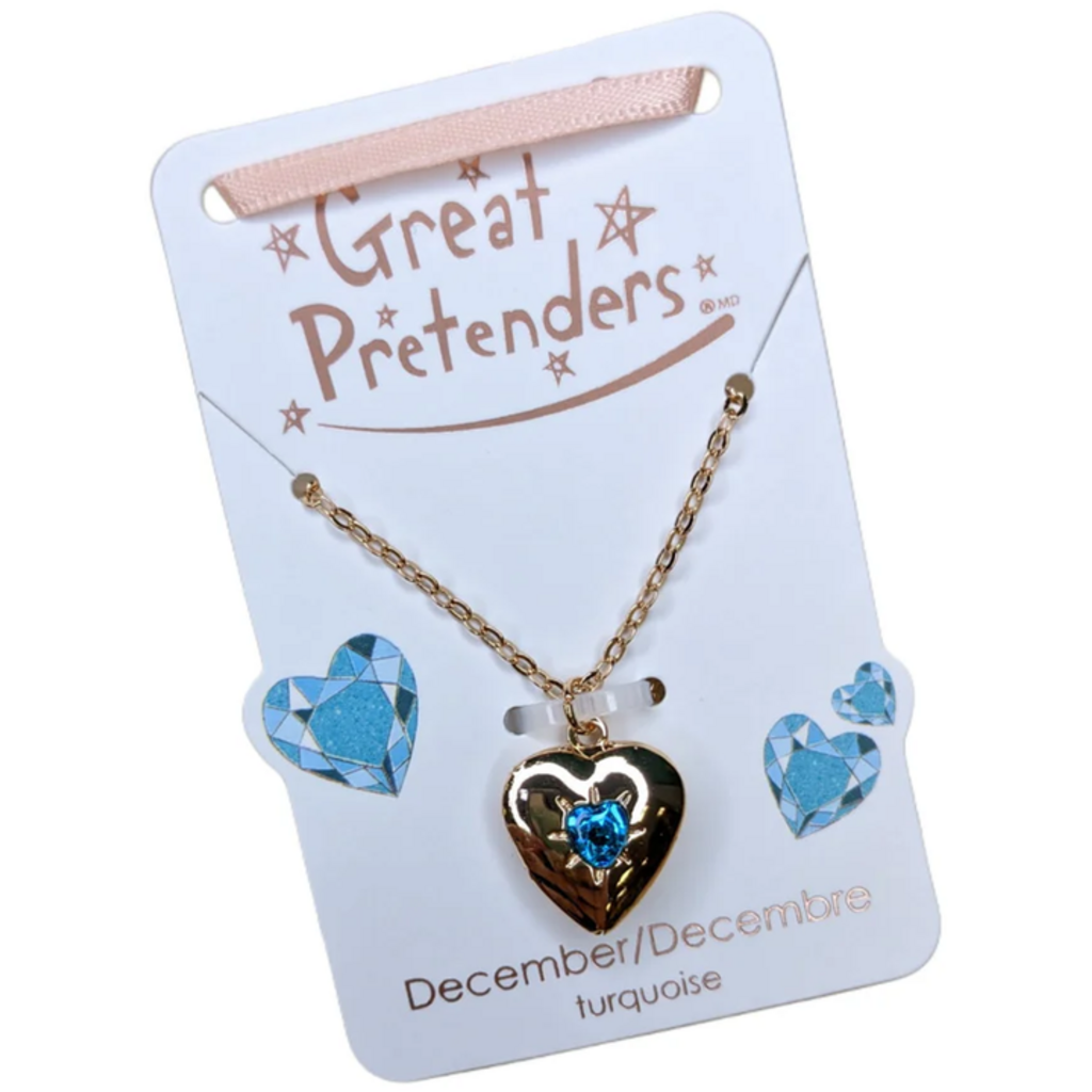 GREAT PRETENDERS BIRTHSTONE HEART LOCKET