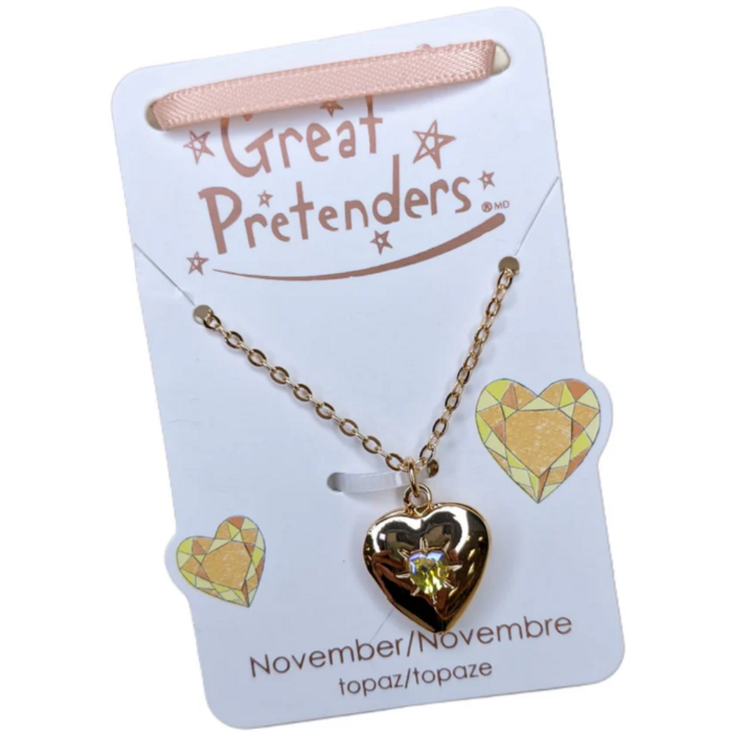 GREAT PRETENDERS BIRTHSTONE HEART LOCKET