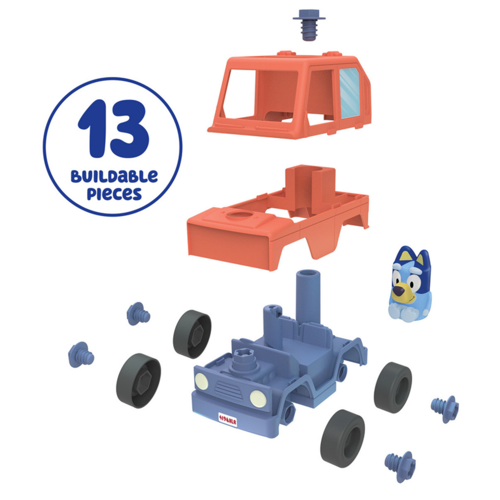 BLUEY BUILD-A-BUDDY BLUEY MOTORIZED CAR WITH DRILL