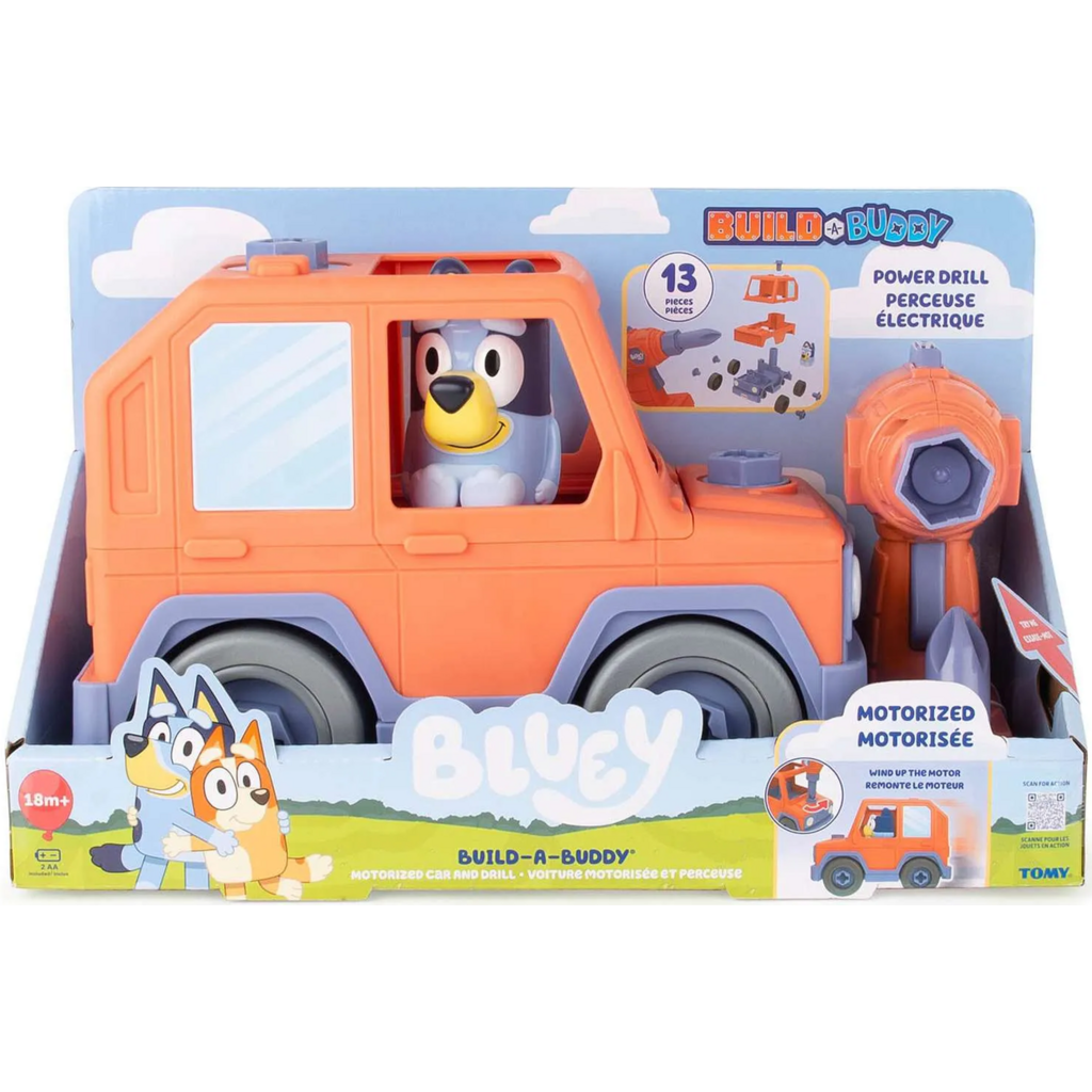 BLUEY BUILD-A-BUDDY BLUEY MOTORIZED CAR WITH DRILL