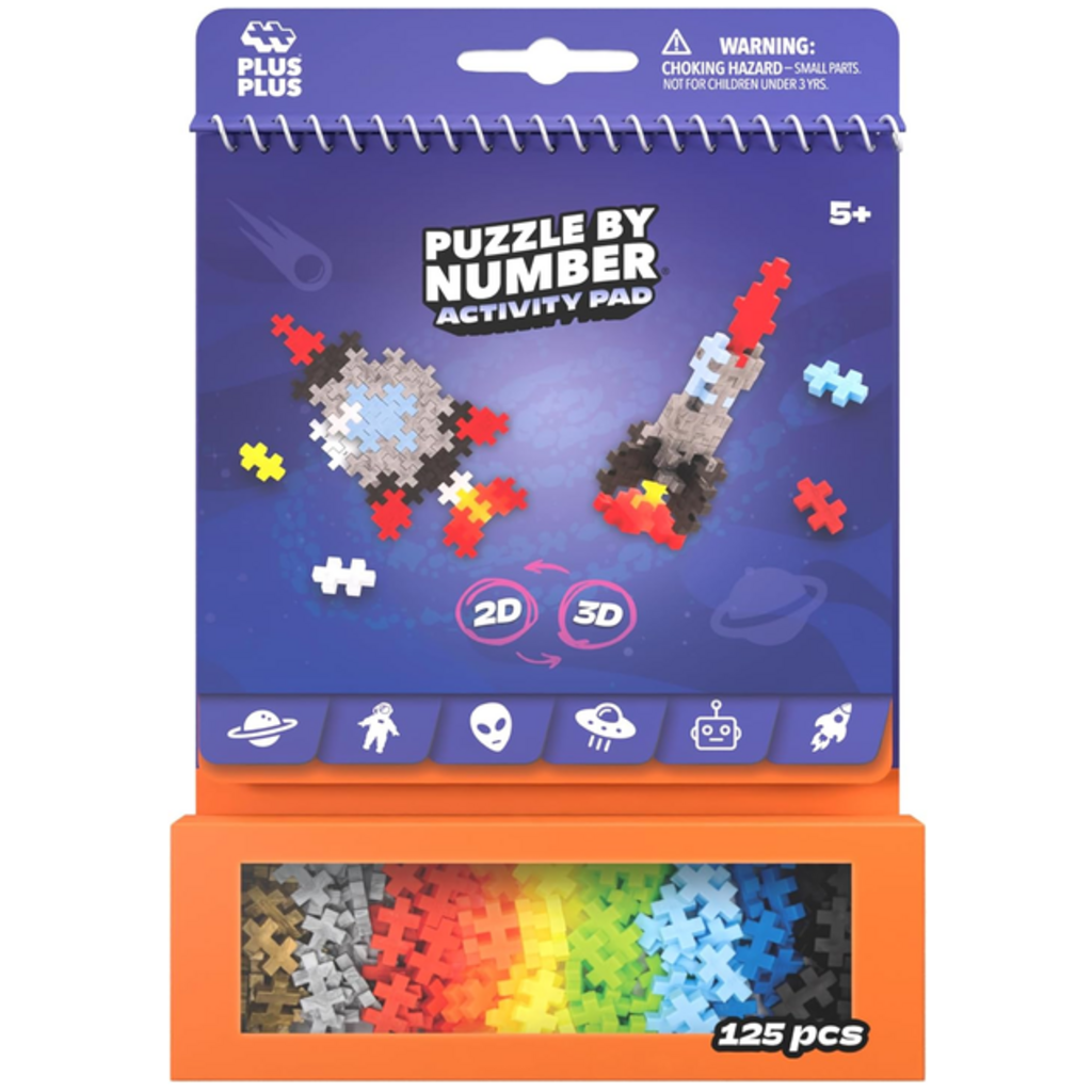 PUZZLE BY NUMBER ACTIVITY PAD - SPACE