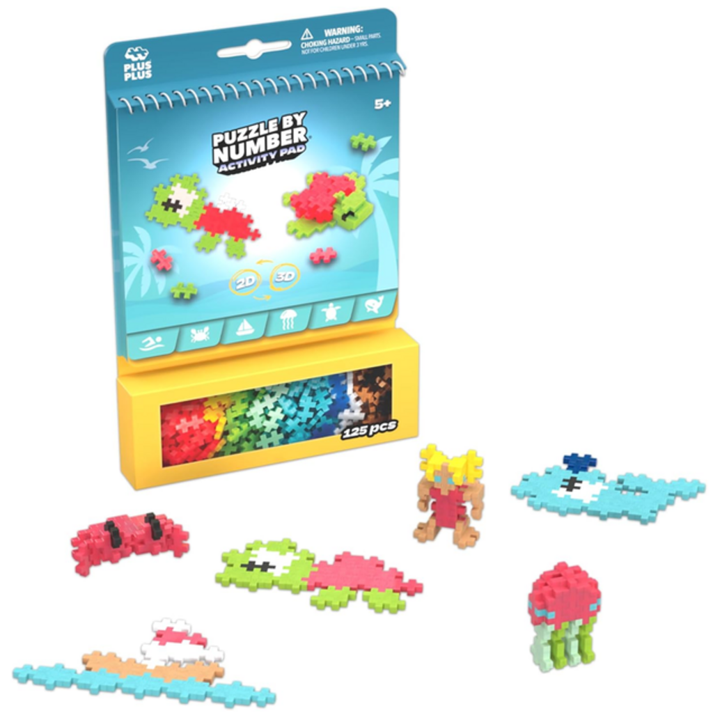 PUZZLE BY NUMBER ACTIVITY PAD - OCEAN