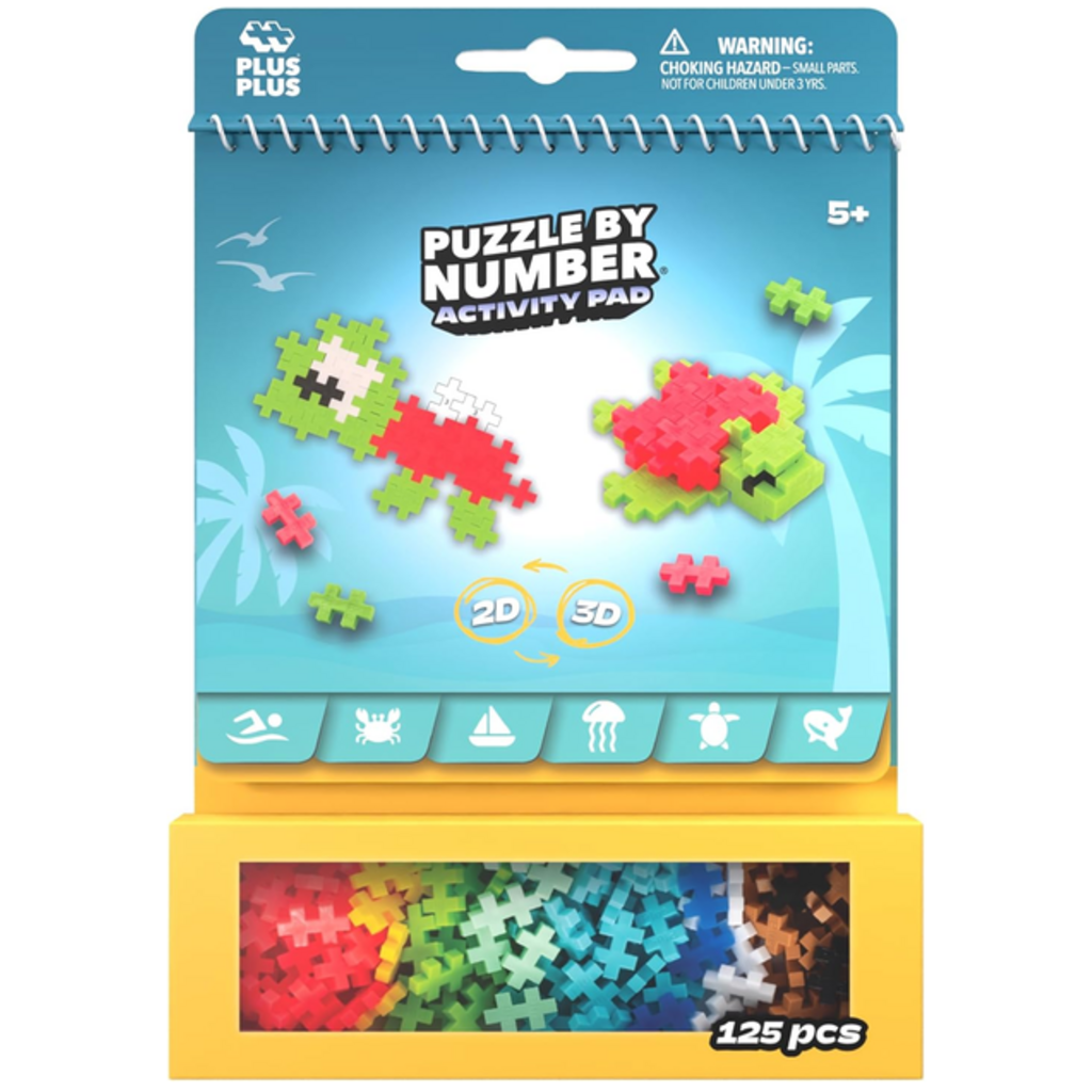 PUZZLE BY NUMBER ACTIVITY PAD - OCEAN