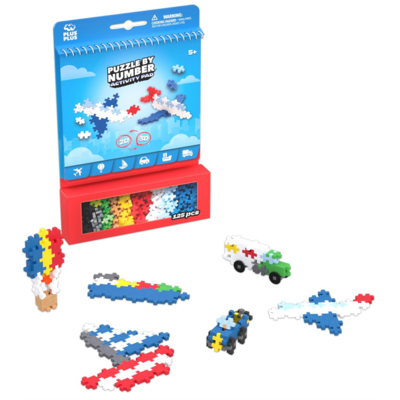 PUZZLE BY NUMBER ACTIVITY PAD - TRANSPORTATION