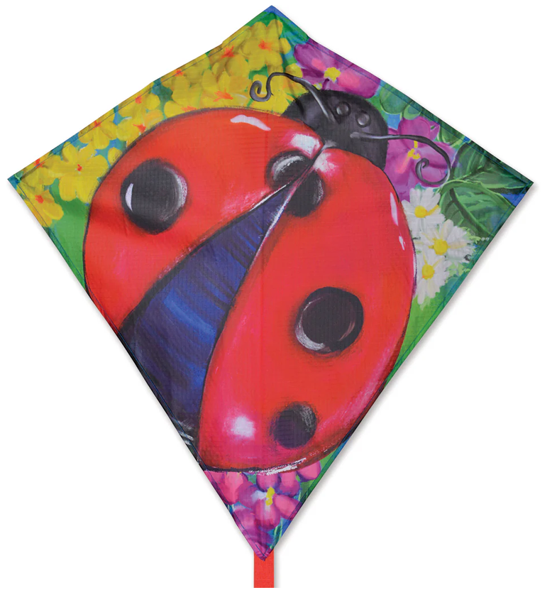 25" DIAMOND KITE LADYBUG