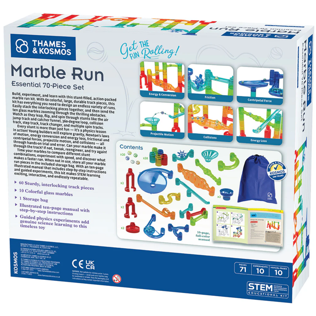 THAMES & KOSMOS MARBLE RUN ESSENTIAL 70 PIECE SET
