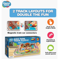 THIN AIR BRANDS DELUXE DINO PARK TRAIN PUZZLE PLAYSET