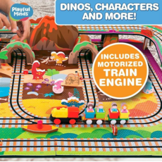 THIN AIR BRANDS DELUXE DINO PARK TRAIN PUZZLE PLAYSET