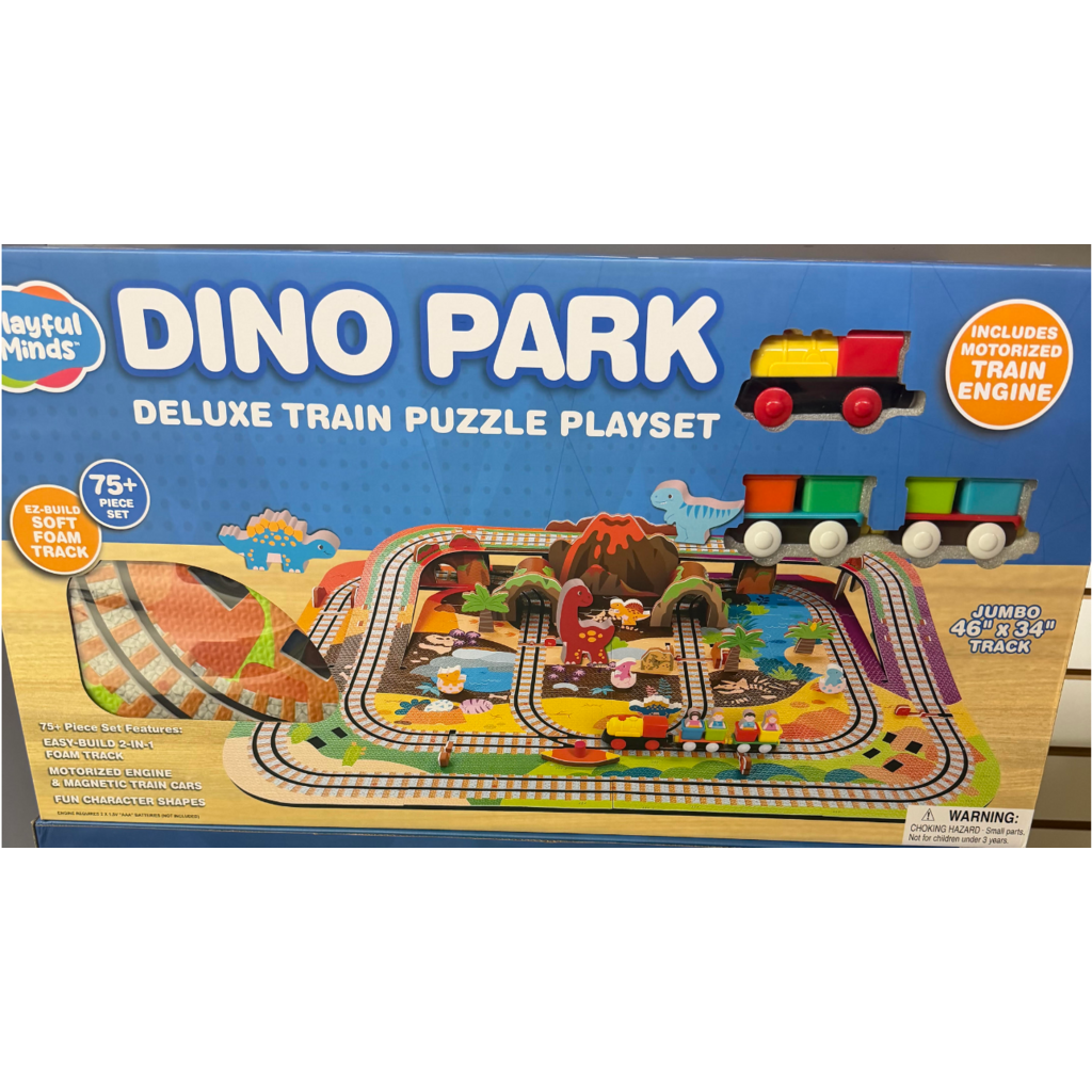 THIN AIR BRANDS DELUXE DINO PARK TRAIN PUZZLE PLAYSET