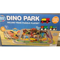 THIN AIR BRANDS DELUXE DINO PARK TRAIN PUZZLE PLAYSET