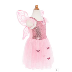 GREAT PRETENDERS PINK SEQUINS BUTTERFLY DRESS & WINGS (5-7)