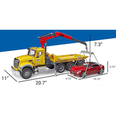 BRUDER TOYS AMERICA MACK GRANITE TOW TRUCK WITH ROADSTER