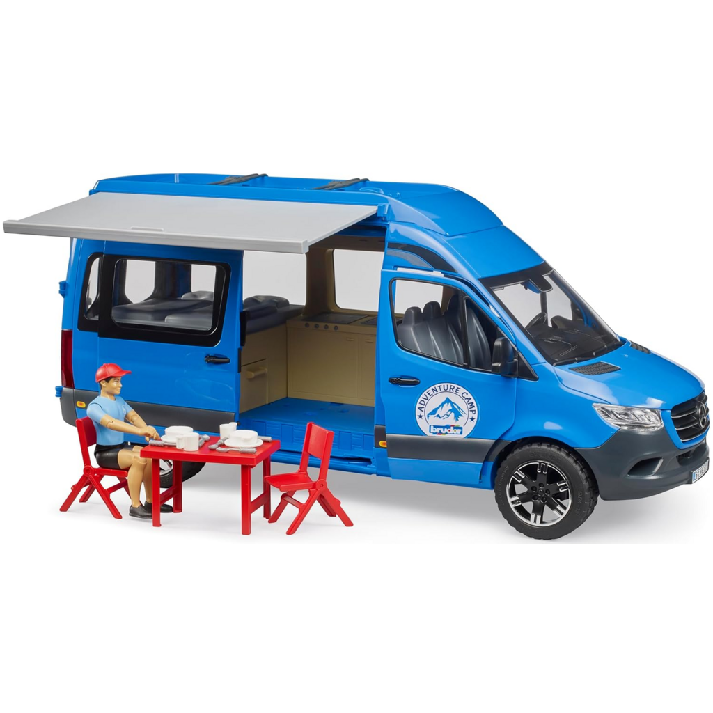 BRUDER TOYS AMERICA MERCEDES-BENZ SPRINTER CAMPER WITH DRIVER BRUDER