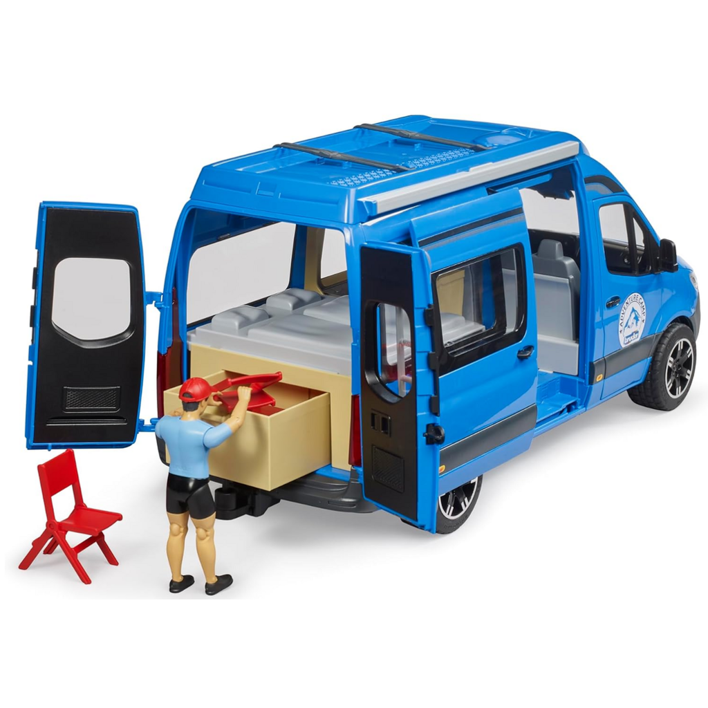 BRUDER TOYS AMERICA MERCEDES-BENZ SPRINTER CAMPER WITH DRIVER BRUDER