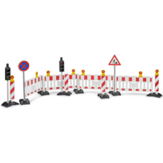 BRUDER TOYS AMERICA TRAFFIC SAFETY SET WITH TRAFFIC LIGHT ACCESSORIES BRUDER