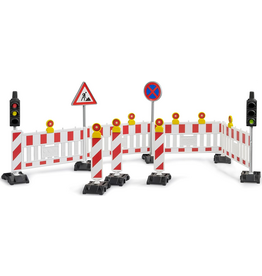 BRUDER TOYS AMERICA TRAFFIC SAFETY SET WITH TRAFFIC LIGHT ACCESSORIES BRUDER