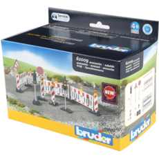 BRUDER TOYS AMERICA TRAFFIC SAFETY SET WITH TRAFFIC LIGHT ACCESSORIES BRUDER