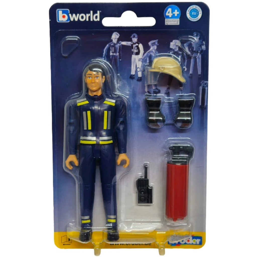 BRUDER TOYS AMERICA FIREFIGHTER BWORLD FIGURE BRUDER