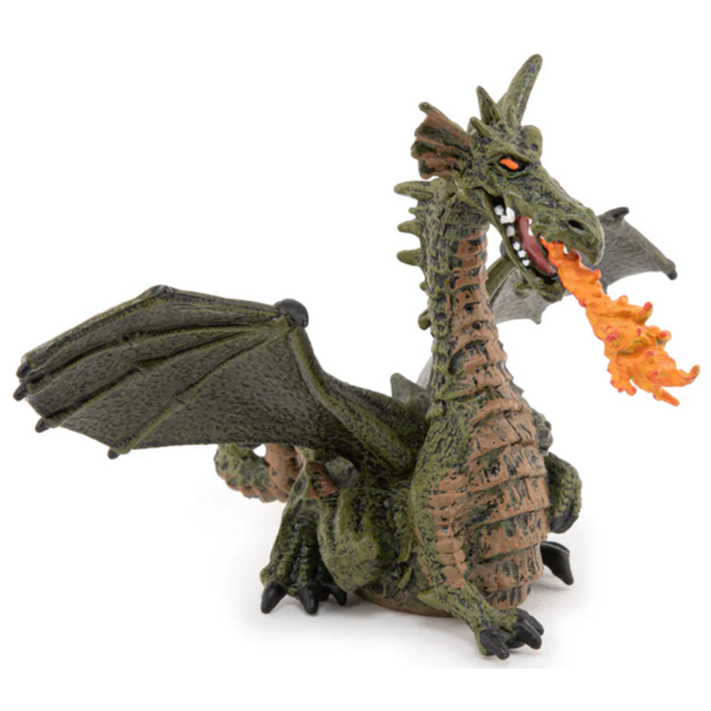 PAPO GREEN WINGED DRAGON WITH FLAME