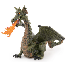 PAPO GREEN WINGED DRAGON WITH FLAME