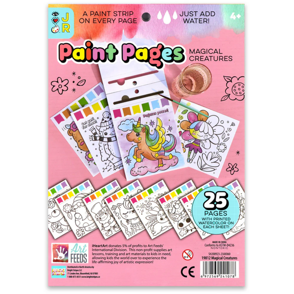 BRIGHT STRIPES PAINT PAGES MAGICAL CREATURES