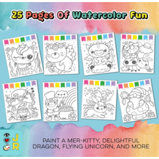 BRIGHT STRIPES PAINT PAGES MAGICAL CREATURES