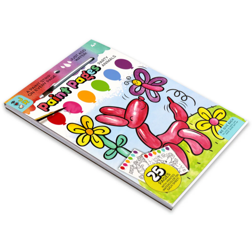 BRIGHT STRIPES PAINT PAGES PARTY ANIMALS