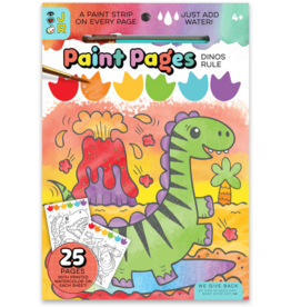 BRIGHT STRIPES PAINT PAGES DINOS RULE