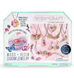 BRIGHT STRIPES WOOD & RESIN CHARM JEWELRY