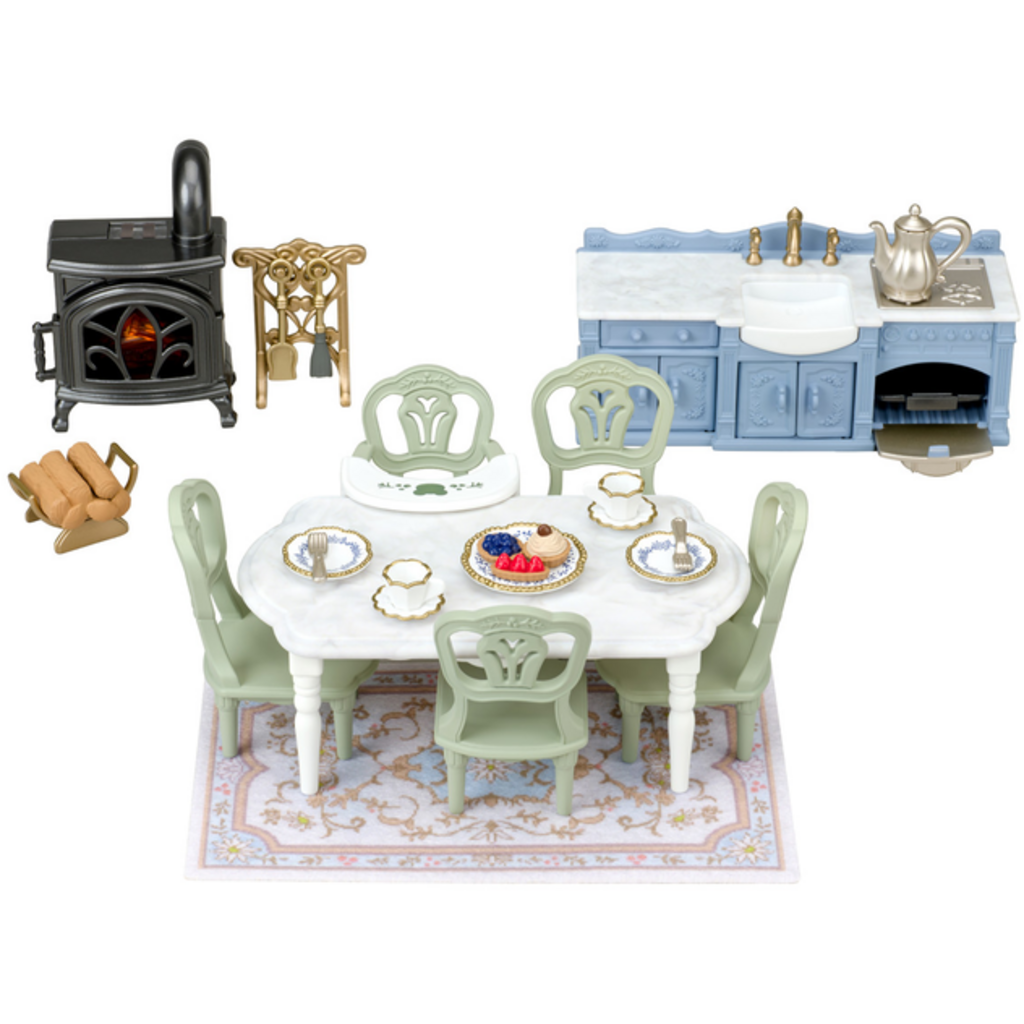 CALICO CRITTERS ELEGANT DINING ROOM SET CALICO CRITTERS