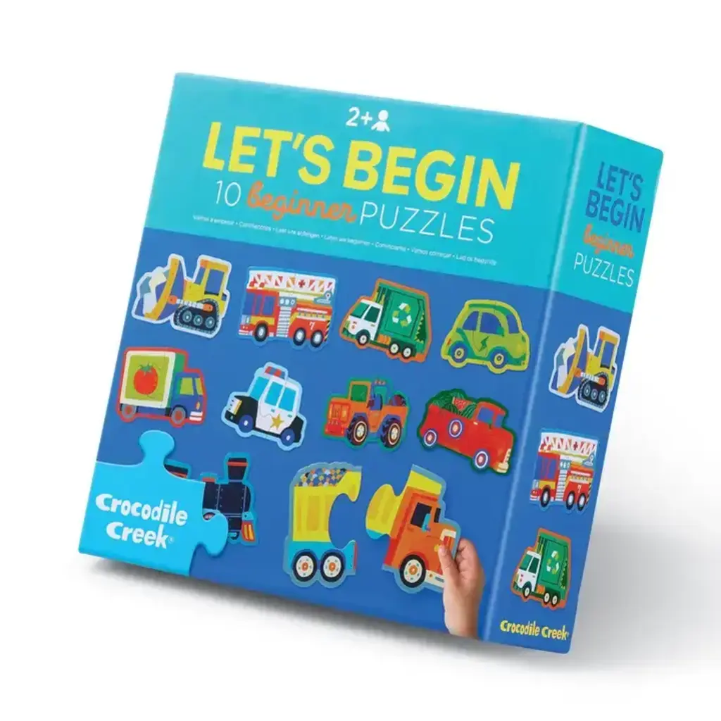 CROCODILE CREEK LET'S BEGIN 2 PC PUZZLE VEHICLES