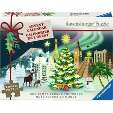 RAVENSBURGER USA CHRISTMAS PUZZLE ADVENT CALENDAR CHRISTMAS AROUND THE WORLD