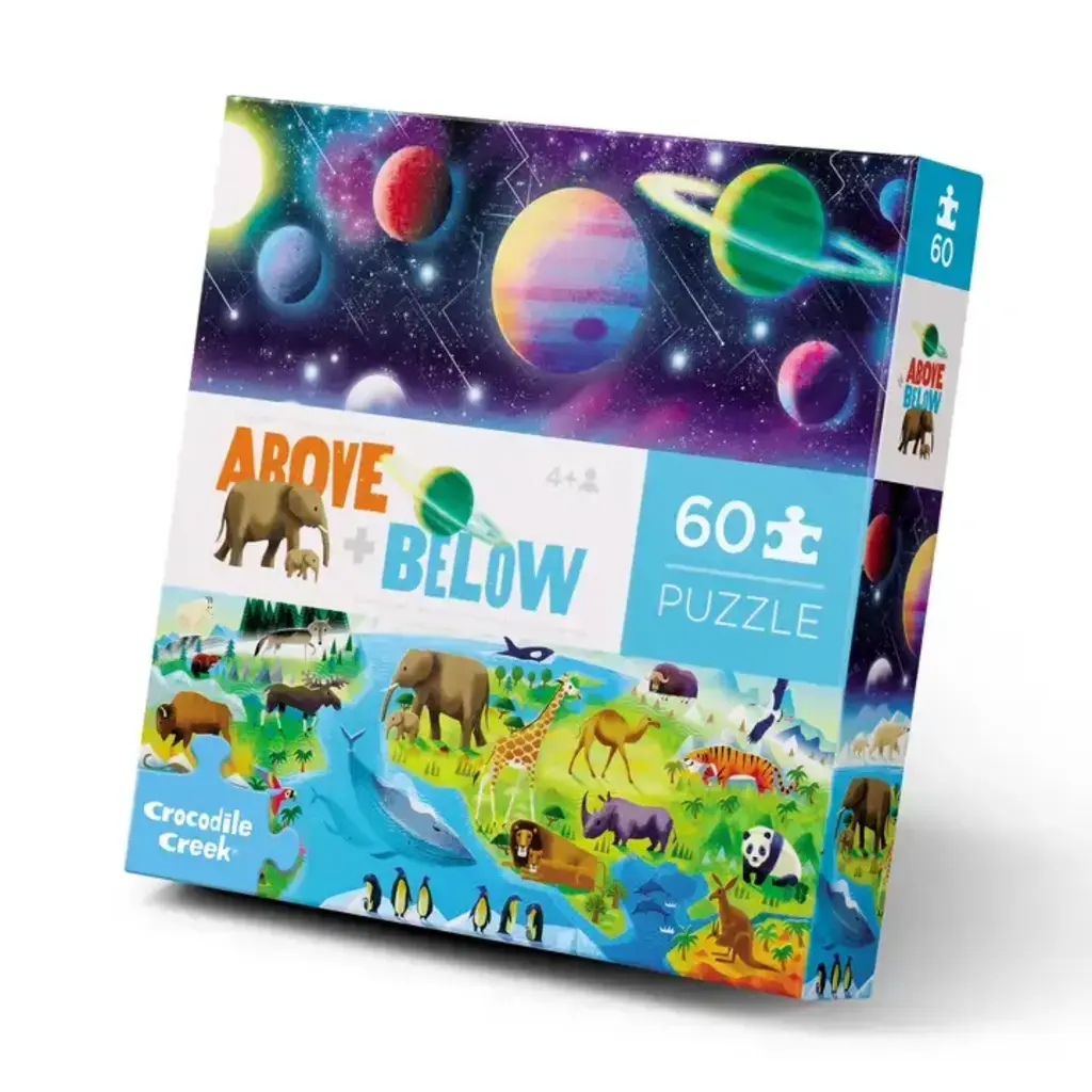 CROCODILE CREEK EARTH & SPACE 60 PC PUZZLE ABOVE + BELOW
