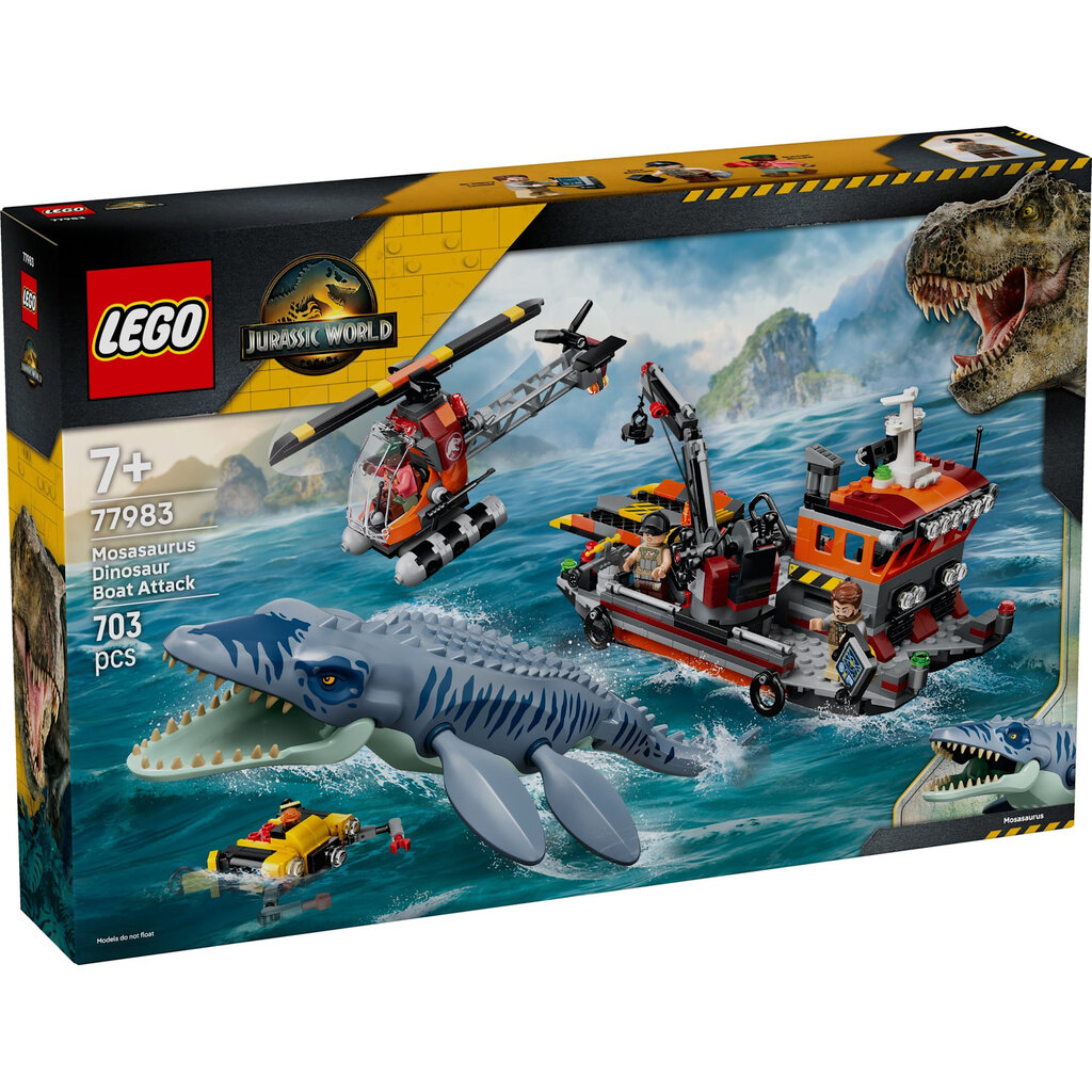 LEGO MOSASAURUS DINOSAUR BOAT ATTACK