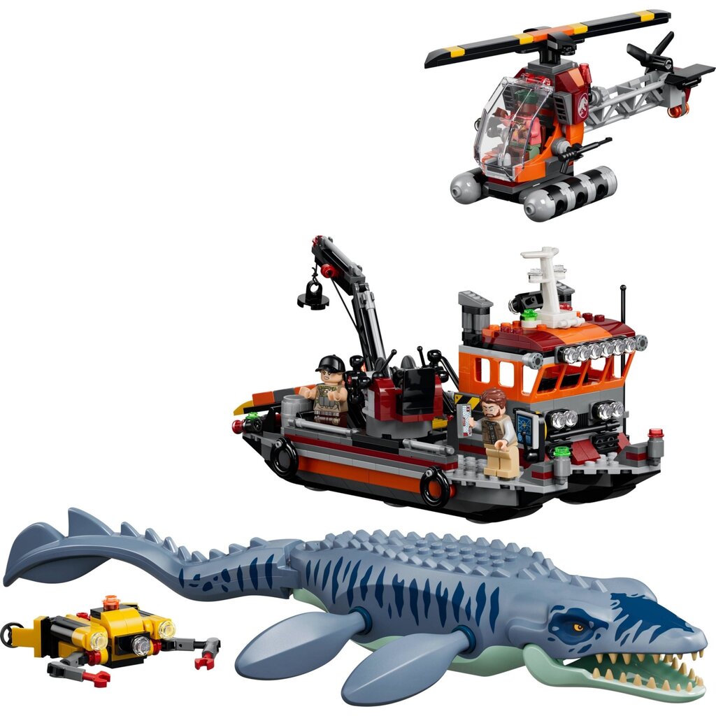 LEGO MOSASAURUS DINOSAUR BOAT ATTACK