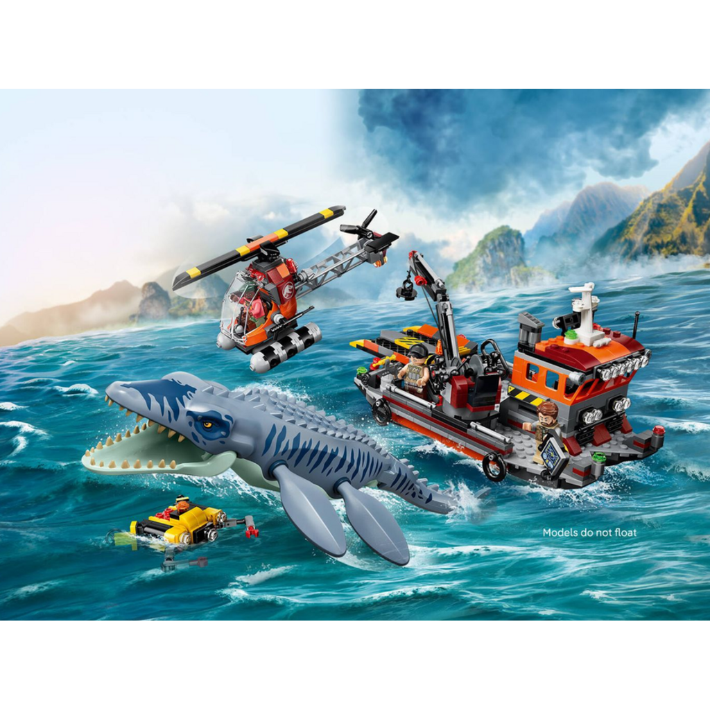 LEGO MOSASAURUS DINOSAUR BOAT ATTACK